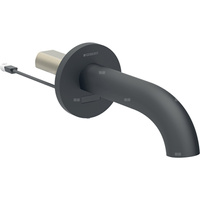 Bateria umywalkowa Geberit Piave, ścienna: Czarny mat / Z powłoką easy-to-clean, L=17cm