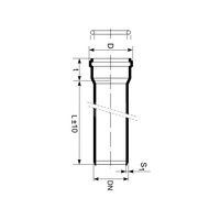 Rura kanalizacyjna zewnętrzna PP-MD MAGNAPLAST KG2000 110 x 1000 x 3.4 z kielichem kolor zielony, klasa SN 10