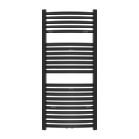 Grzejnik łazienkowy drabinkowy czarny z akcesoriami