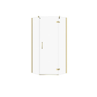 KABINA PRYSZNICOWA PIĘCIOKĄTNA CITY ZŁOTA 80X80X195 PRAWA TRANS.