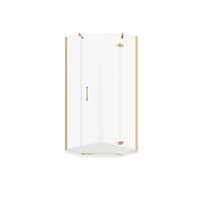 SET C542 KABINA PIĘCIOKĄTNA CITY PRAWA ZŁOTA 90X90X195+TAKO SLIM WIR