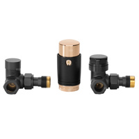 Komplet termostatyczny osiowy czarny/złoty INVENA PROV