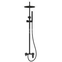 Deszczownia z baterią natryskową Alonia czarny połysk