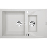 Zlew. andante alabaster granit 1,5k z/o 780x490x194, 3,5" + osprzęt space-saver