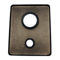 Maskownica do baterii podtynkowej z przełącznikiem kwadratowa, czarny