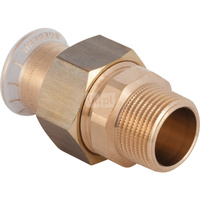 Śrubunek hydrauliczny GEBERIT Mapress Kupfer przejściowy mosiądz GZ 3/4'' 18 mm z pierścieniem zacinającym