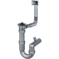 Osprzęt do zlewozmywaków stalowych nakładanych 1-kom, 2" z przelewem w komorze