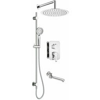 Komplet podtynkowy natryskowy z drążkiem arnika chrom z boxem mieszaczowym