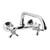 Bateria umywalkowo-zlewkozmywakowa Roma chrom