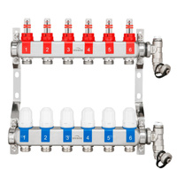Rozdzielacz stalowy ogrzewania podłogowego Invena Prov 