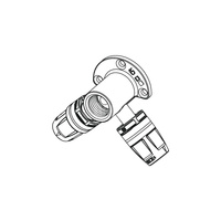 Kolano naścienne 90' TECE logo dwuczęściowy, mosiądz, 16 mm x 1/2'' (pz x GW), 16 mm