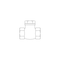 Klapa zwrotna, DN 50 - 2, PN16, korpus z brązu