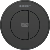 Pneumatyczny przycisk uruchamiający WC Geberit Typ 10, ręczny, podtynkowy, dwudzielny, czarny