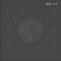 Płyta przykrywająca Geberit typ 40, okrągła: Czarny mat / Z powłoką easy-to-clean