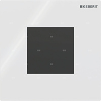 Elektroniczny zawór spłukujący Geberit do pisuaru, zasilanie 230V, Typ 01, biały, prostokątny