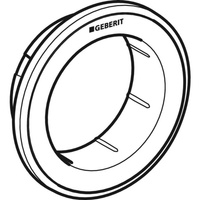 Rozetka Geberit do zdalnego uruchamiania spłukiwania typ 10, okrągły, przycisk meblowy: Rozetka: biała, Pierścień ozdobny: pozłacany
