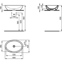 STRADA UMYWALKA OVAL NABLATOWA 60X42