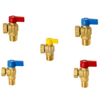 Zawór kulowy QIK 1/2'' GW x GZ kątowy, uchwyt: rączka (czerwona)