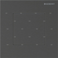 Pneumatyczny zawór spłukujący Geberit do pisuaru, ręczny, Typ 40, stal nierdzewna czarny chrom, prostokątny