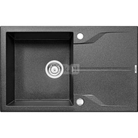 Zlew. andante grafitowy granit 1k z/o 780x490x194, 3,5" + osprzęt space-saver