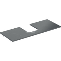 Geberit ONE Blat pod umywalkę, wycięcie na środku, do umywalki stawianej na blat w kształcie misy,B120cm, H2cm, T47cm, gres szkliwiony, czarny, imitacja marmuru