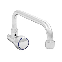 Kran czerpalny ścienny z wylewką typu U o długości 200 mm, pokrętło Modena