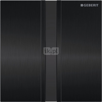 Elektroniczny zawór spłukujący Geberit do pisuaru, zasilanie 230V, Typ 50, chrom szczotk., czarny chrom, prostokątny