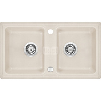 Zlew. zorba beż granit 2k b/o 780x435x180, 3,5" + osprzęt space-saver