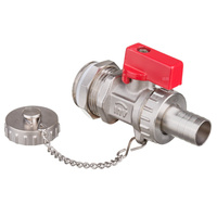 Zawór kulowy spustowy z końcówką na wąż z zaślepką