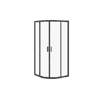 KABINA PRYSZNICOWA ARTECO CZARNA PÓŁOKRĄGŁA 90X90X190 SZKŁO TRANS