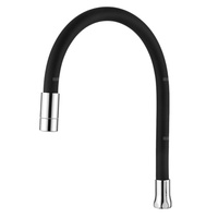 Dwufunkcyjna elastyczna wylewka do baterii, czarny / chrom