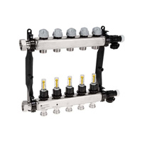 Rozdzielacz do ogrzewania podłogowego AFRISO ProCalida VA 1C 5-obieg. stal nierdzewna GZ 1'' x euroconus 3/4''