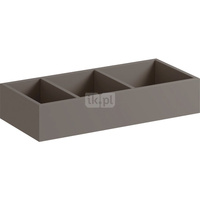 Wkład do szuflady Geberit Xeno², podział w kształcie litery H, do szuflady górnej: 32.3x6.2x15cm, Szary Scultura / Melamina, struktura drewna