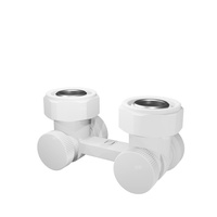 ZESTAW ARMATURY A1 VT EKSKLUZYWNEJ KĄTOWEJ PREMIUM PRESTIGE BIAŁY/WHITE MAT-C34 +ZŁĄCZKI 3/4 PEX+NYPLE SUROWE (BEZ GŁOWICY)