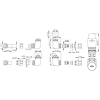 Grzejnik łazienkowy drabinkowy czarny z akcesoriami