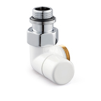 Zawór powrotny odcinający, biały, narożny, lewy, 1/2", konieczne złączki FEM24C/FEM24P/FEM24M