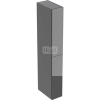 Wysoka szafka Geberit, z dwoma schowkami wysuwanymi: 24x180x48cm, Korpus: lava / lakierowany matowy, Front: lava / szkło błyszczące