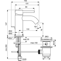 CERALINE BATERIA UMYWALKOWA SBLK 5LPM PU/M