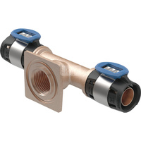 Trójnik przyłączeniowy Geberit FlowFit do spłuczki podtynkowej: Materiał=Brąz bezołowiowy (CuSn4Zn2PS), d=16mm, Rp=1/2 "