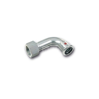 Łuk 90' SANHA Therm, stal (Cynk/nikiel), 35 mm x 1 1/4'' (zw x GW)