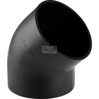 Kolano 45' GEBERIT HDPE, PE / polietylen, 125 mm (króciec)