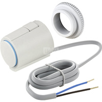 Siłownik elektrotermiczny GEBERIT Volex, złącze 30 x 1,5, napięcie 24 V, kolor biały, kabel 1 m, ze wskaźnikiem