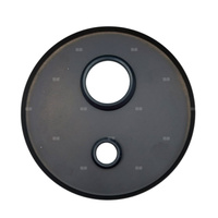 Maskownica do baterii podtynkowej z przełącznikiem okrągła, czarny