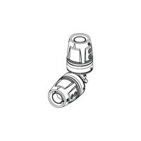 Kolano 90' TECE logo trzyczęściowy, tworzywo, 50 mm (pz x pz)
