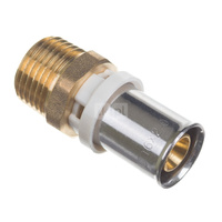 Złączka prosta zaprasowywana QIK XPRT, mosiądz, 2'' x 63 mm (GZ x złącze zaprasowywane)