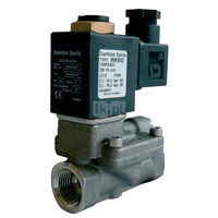 Typ WBI2 - zawór elektromagnetyczny z serwosterowaniem wraz z cewką, normalnie zamknięty, zasilanie: 230V 50Hz, uszczelki i membrana: FKM, Pnom 3,5 MPa, tmax=100 st.C. 1/4''