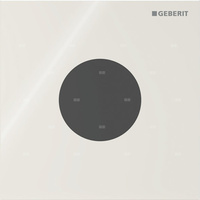 Płyta przykrywająca Geberit typ 40, okrągła: Czarny mat / Z powłoką easy-to-clean