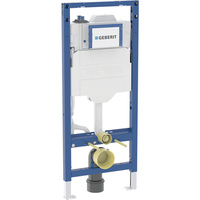 Stelaż podtynkowy Geberit Duofix do wiszących misek WC, 120 cm, ze spłuczką Sigma 12 cm, ze spłukiwaniem higienicznym HS50, dwa przyłącza wody