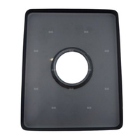 Maskownica do baterii podtynkowej bez przełącznika kwadratowa, czarny