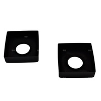 Rozety kwadratowe do baterii wannowej Paros, czarny